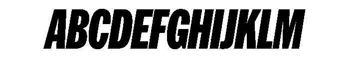 HEXFranklinv03 XCondensedBlackItalic Instance Font UPPERCASE