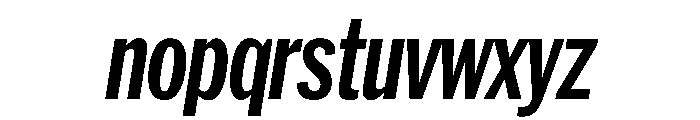 HEXFranklinv03 XCondensedBoldItalic Instance Font LOWERCASE