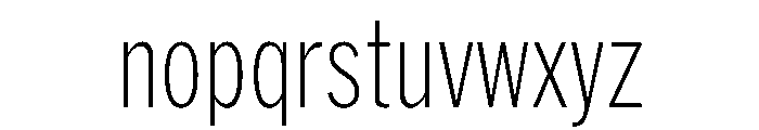 HEXFranklinv03 XCondensedExtralight Instance Font LOWERCASE