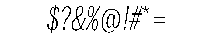 HEXFranklinv03 XCondensedExtralightItalic Instance Font OTHER CHARS