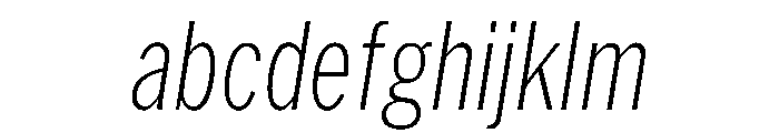 HEXFranklinv03 XCondensedExtralightItalic Instance FONT