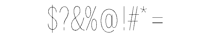 HEXFranklinv03 XCondensedHairline Instance Font OTHER CHARS