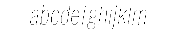 HEXFranklinv03 XCondensedHairlineItalic Instance FONT