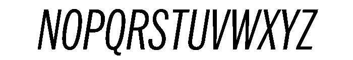 HEXFranklinv03 XCondensedItalic Instance Font UPPERCASE