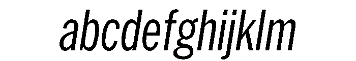 HEXFranklinv03 XCondensedItalic Instance FONT
