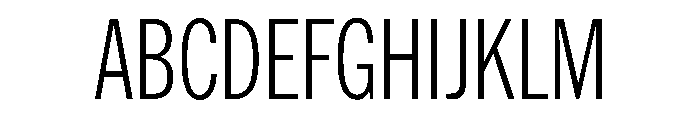 HEXFranklinv03 XCondensedLight Instance Font UPPERCASE