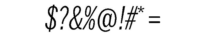 HEXFranklinv03 XCondensedLightItalic Instance Font OTHER CHARS