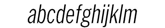 HEXFranklinv03 XCondensedLightItalic Instance FONT