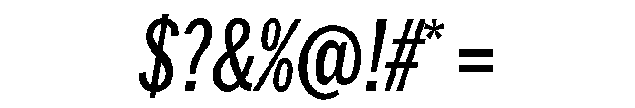 HEXFranklinv03 XCondensedMediumItalic Instance Font OTHER CHARS