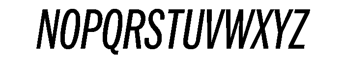 HEXFranklinv03 XCondensedMediumItalic Instance Font UPPERCASE