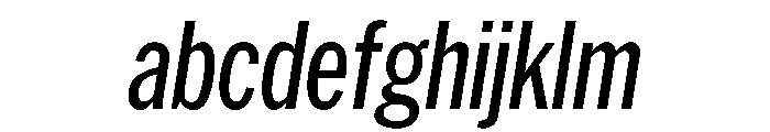 HEXFranklinv03 XCondensedMediumItalic Instance FONT