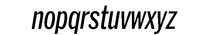 HEXFranklinv03 XCondensedMediumItalic Instance Font LOWERCASE