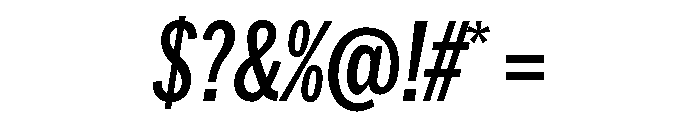 HEXFranklinv03 XCondensedSemiboldItalic Instance Font OTHER CHARS
