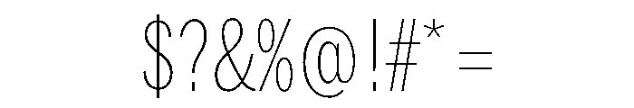 HEXFranklinv03 XCondensedThin Instance Font OTHER CHARS