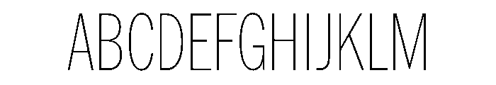 HEXFranklinv03 XCondensedThin Instance Font UPPERCASE