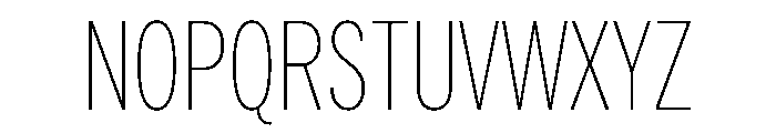 HEXFranklinv03 XCondensedThin Instance Font UPPERCASE