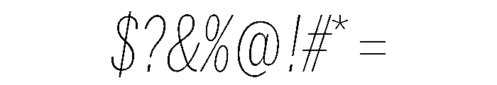 HEXFranklinv03 XCondensedThinItalic Instance Font OTHER CHARS