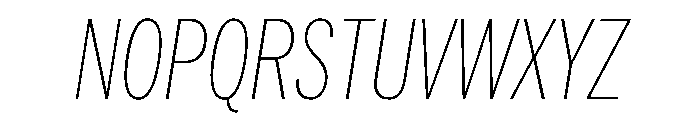 HEXFranklinv03 XCondensedThinItalic Instance Font UPPERCASE