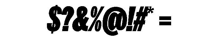 HEXFranklinv03 XCondensedUltraItalic Instance Font OTHER CHARS