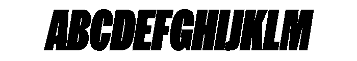 HEXFranklinv03 XCondensedUltraItalic Instance Font UPPERCASE