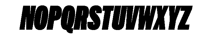 HEXFranklinv03 XCondensedUltraItalic Instance Font UPPERCASE