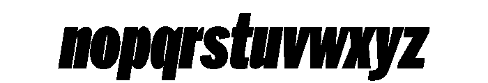 HEXFranklinv03 XCondensedUltraItalic Instance Font LOWERCASE