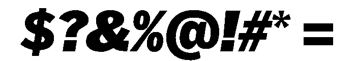 HEXFranklinv04 BlackItalic Instance Font OTHER CHARS