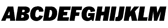 HEXFranklinv04 BlackItalic Instance Font UPPERCASE