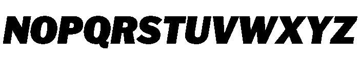 HEXFranklinv04 BlackItalic Instance Font UPPERCASE