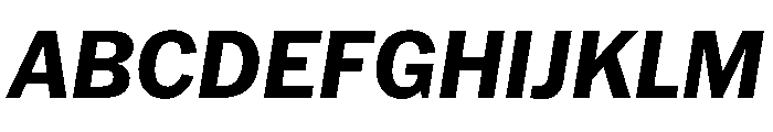 HEXFranklinv04 BoldItalic Instance Font UPPERCASE