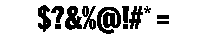 HEXFranklinv04 CondensedBlack Instance Font OTHER CHARS