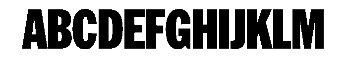 HEXFranklinv04 CondensedBlack Instance Font UPPERCASE