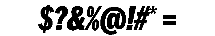 HEXFranklinv04 CondensedBlackItalic Instance Font OTHER CHARS