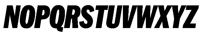 HEXFranklinv04 CondensedBlackItalic Instance Font UPPERCASE