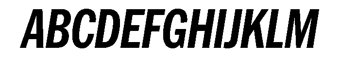 HEXFranklinv04 CondensedBoldItalic Instance Font UPPERCASE