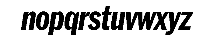 HEXFranklinv04 CondensedExtraboldItalic Instance Font LOWERCASE