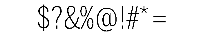 HEXFranklinv04 CondensedExtralight Instance Font OTHER CHARS
