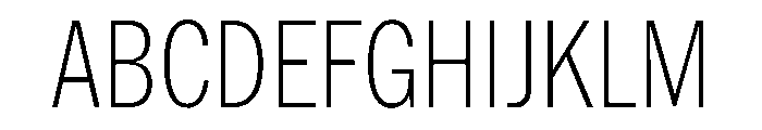 HEXFranklinv04 CondensedExtralight Instance Font UPPERCASE