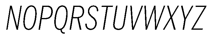 HEXFranklinv04 CondensedExtralightItalic Instance Font UPPERCASE