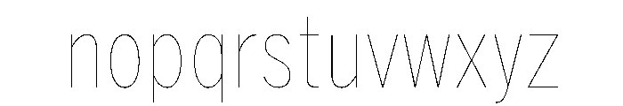 HEXFranklinv04 CondensedHairline Instance Font LOWERCASE