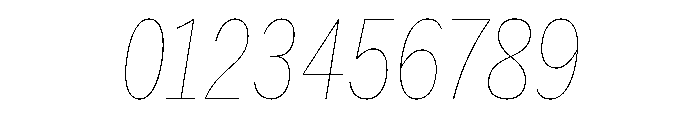 HEXFranklinv04 CondensedHairlineItalic Instance Font OTHER CHARS