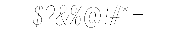HEXFranklinv04 CondensedHairlineItalic Instance Font OTHER CHARS
