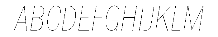 HEXFranklinv04 CondensedHairlineItalic Instance Font UPPERCASE