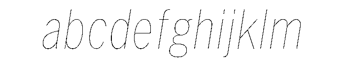 HEXFranklinv04 CondensedHairlineItalic Instance FONT