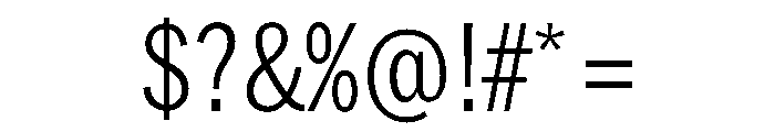 HEXFranklinv04 CondensedLight Instance Font OTHER CHARS