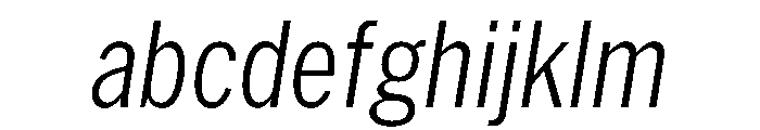 HEXFranklinv04 CondensedLightItalic Instance FONT