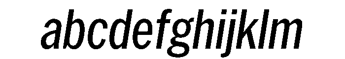HEXFranklinv04 CondensedMediumItalic Instance FONT
