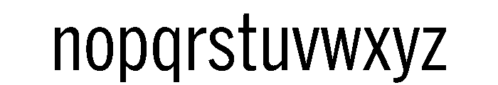 HEXFranklinv04 CondensedRegular Instance Font LOWERCASE