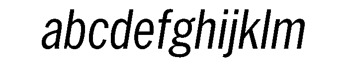 HEXFranklinv04 CondensedRegularItalic Instance FONT