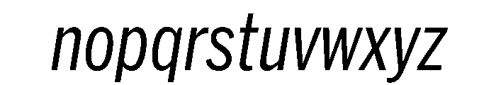 HEXFranklinv04 CondensedRegularItalic Instance Font LOWERCASE